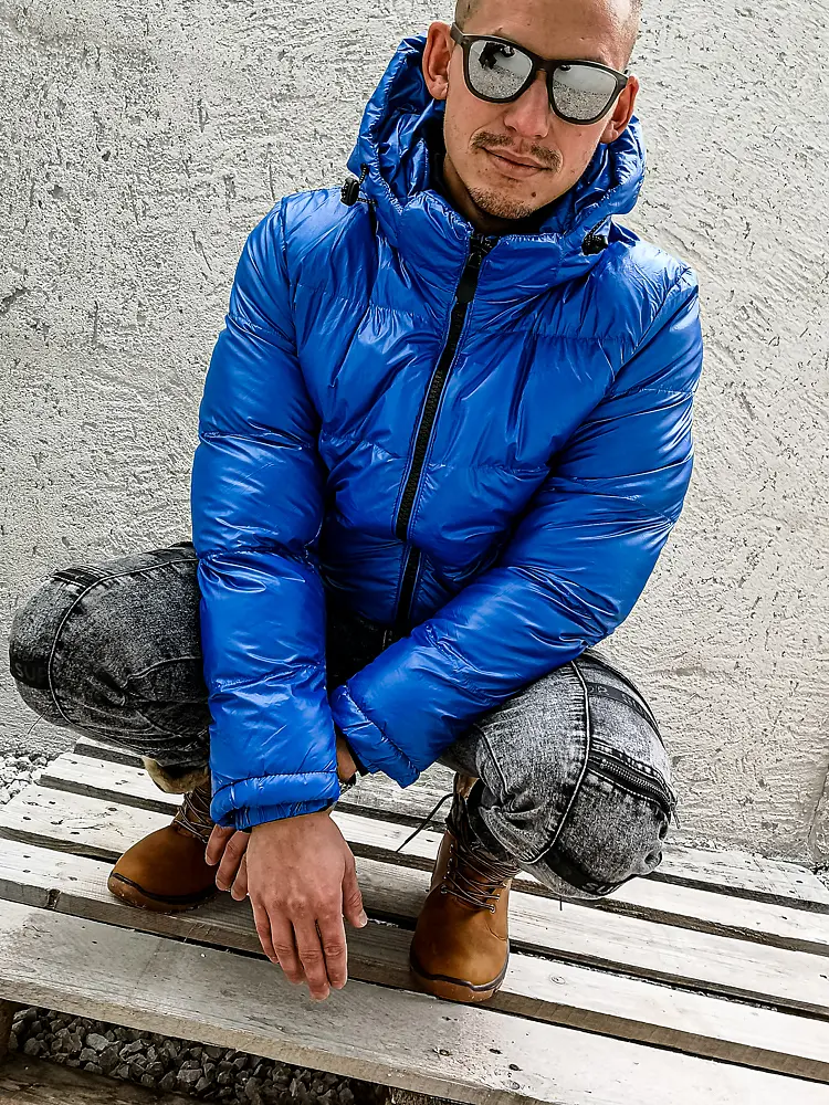 Férfi steppelt kabát