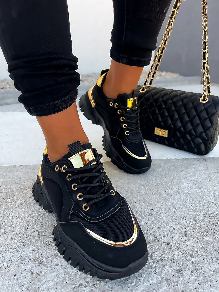 Fekete női sportcipő NORMA