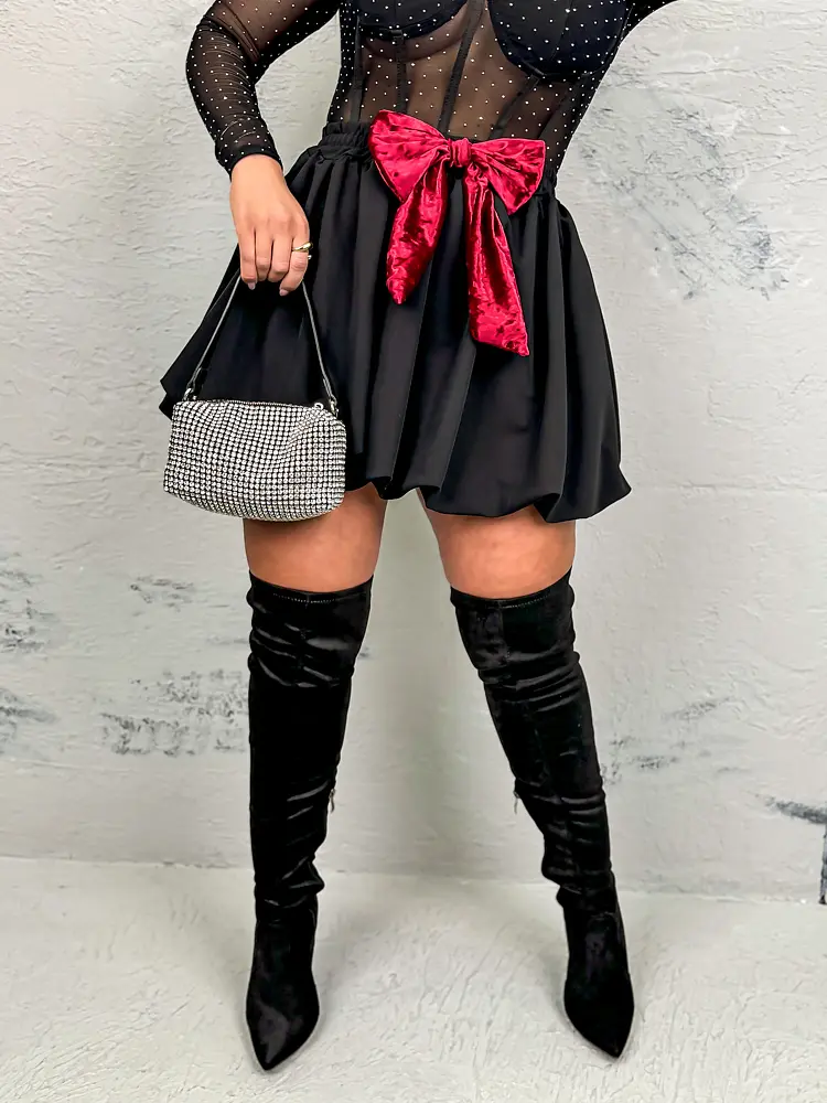 Térd feletti velúr csizma ZAHRA - next