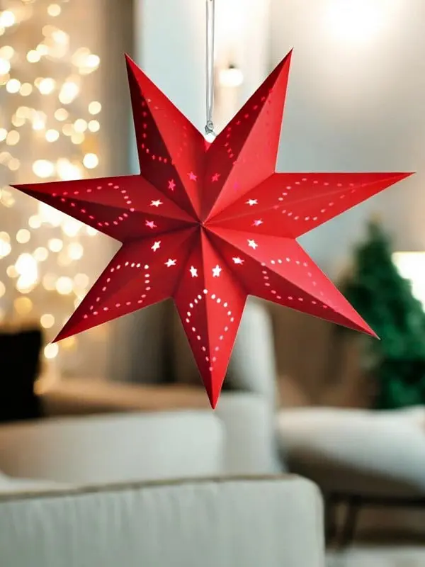 Nagy karácsonyi papírcsillag 3D - 35 cm