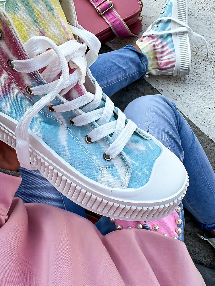 Színes magasszárú sportcipő RAINBOW - next