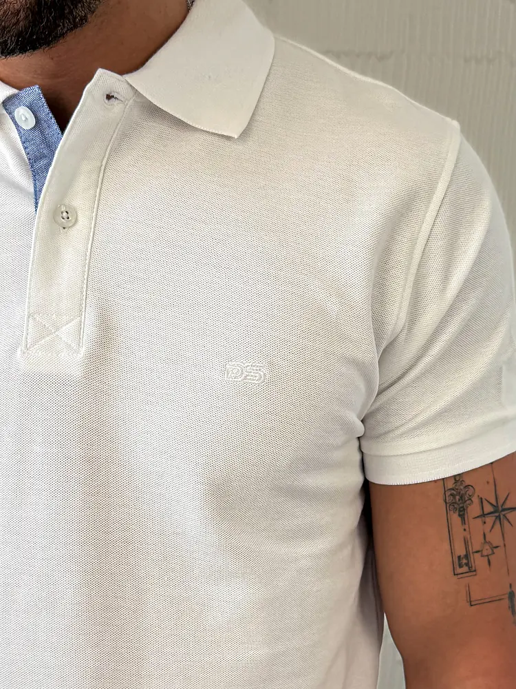 Fehér férfi pólóing - next