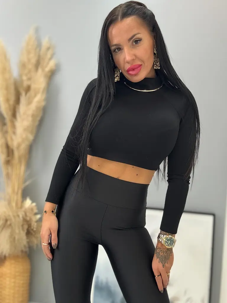 Magas derekú csillogó anyagú leggings STARS - next