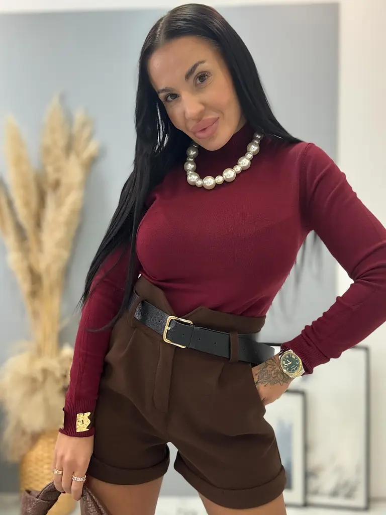 Barna vastag rövidnádrág övvel KALISA - next