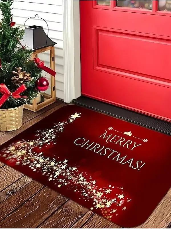 Maxi karácsonyi lábtörlő –  piros csillagmintás - next