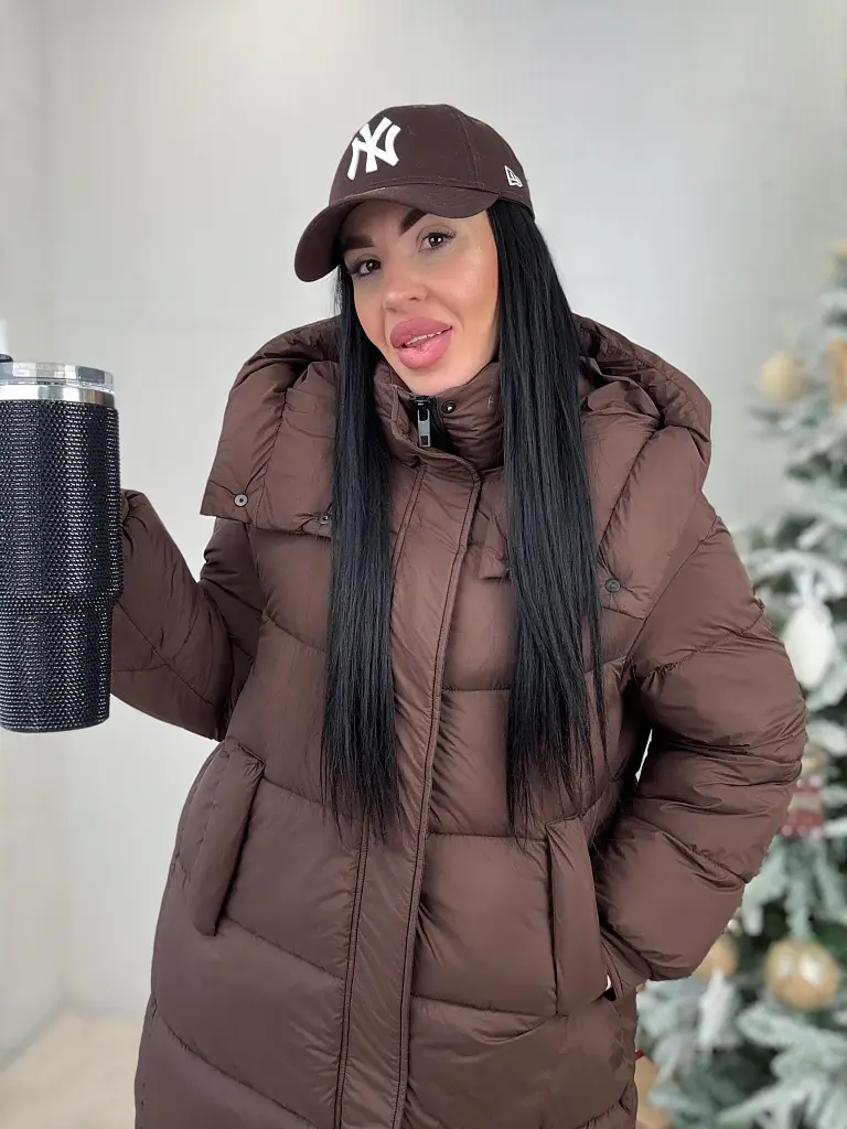 Hosszú kapucnis kabát ALENE - next