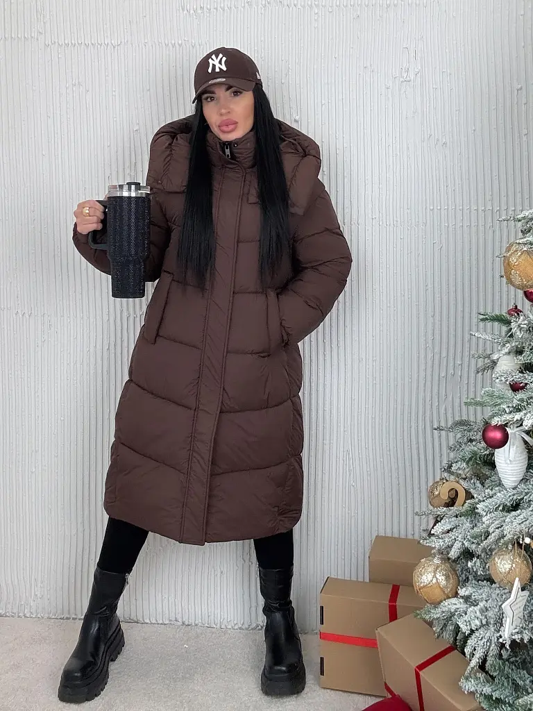 Hosszú kapucnis kabát ALENE