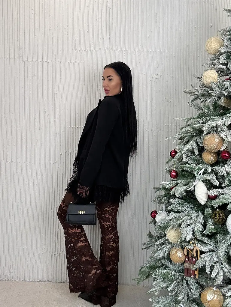 Magas derekú trapéz leggings csipkével AVELIA - next