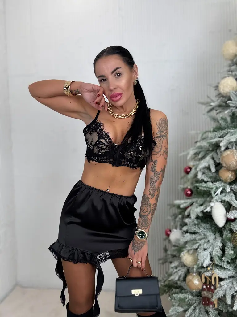 Szetén szoknya csipkével SAMERIA