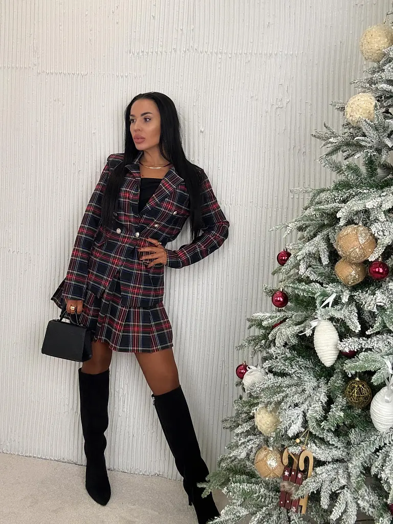 Kockás zakó arany színű gombokkal MEARA - next