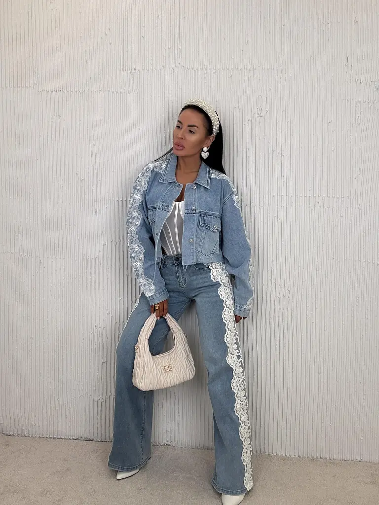 Csipkével díszített farmerdzseki ENITE - next