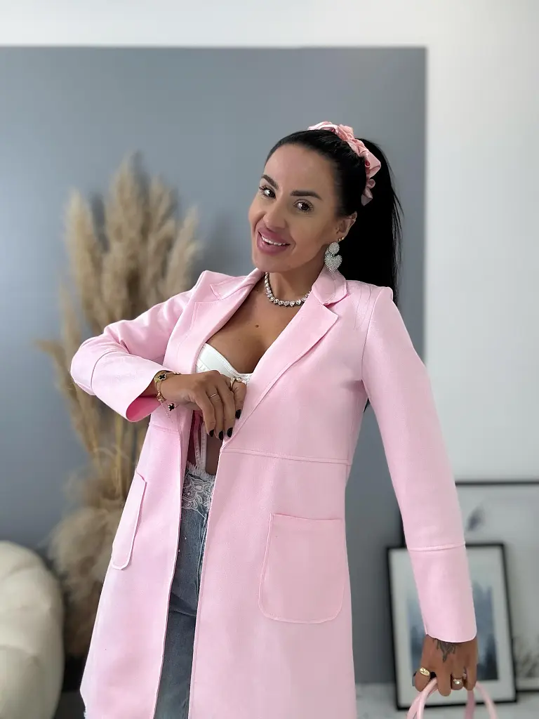 Hosszított velúr blézer STELIA