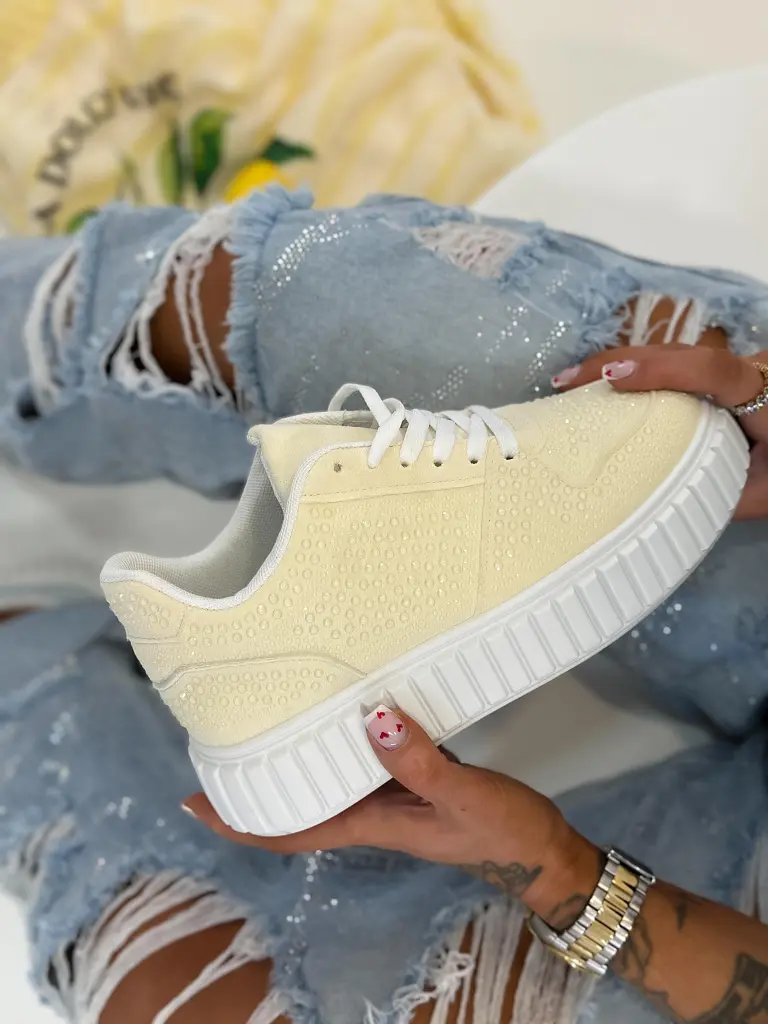 Kövekkel díszített platformos sportcipő BREDA - next