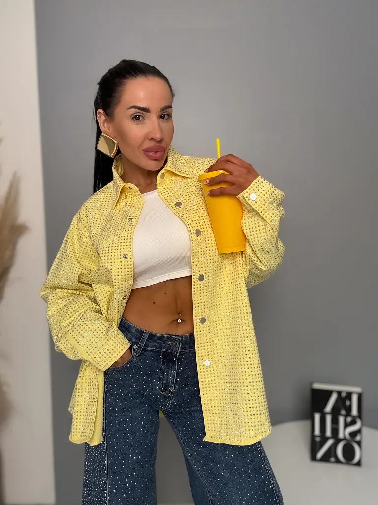 Kövekkel díszített farmer ingkabát ANZIA - next