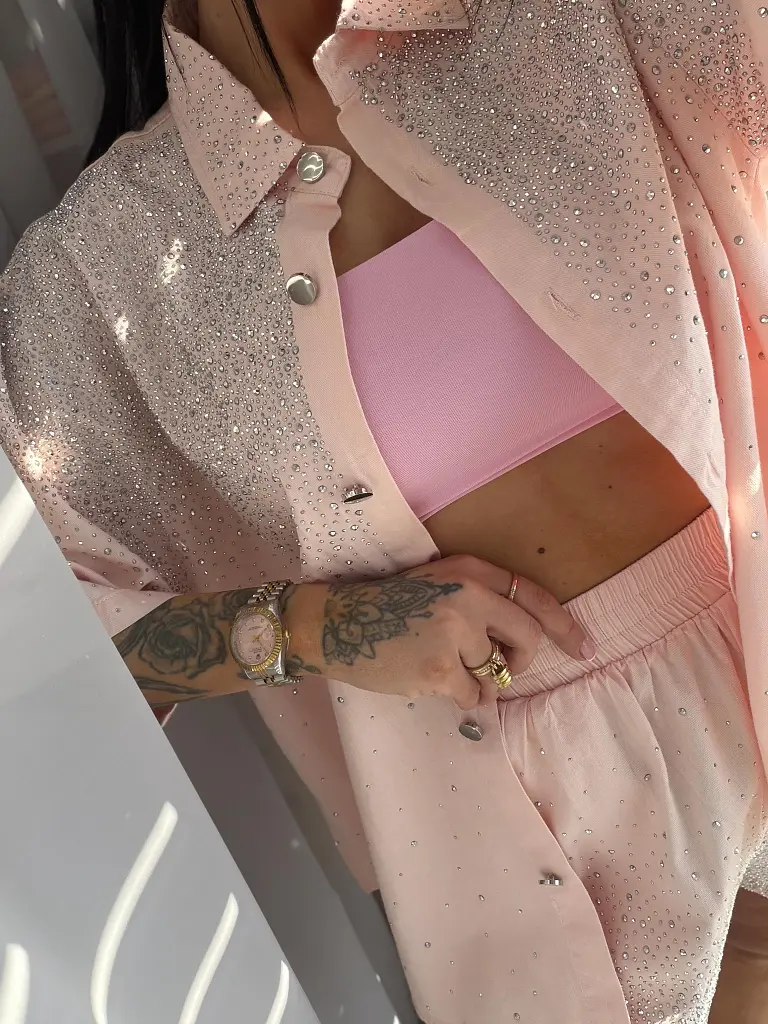 Kövekkel díszített elegáns farmer szett ERICA - next