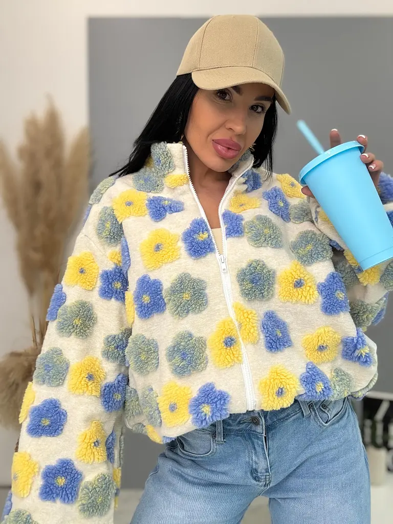 Virágmintás bomber kabát FLORA - next