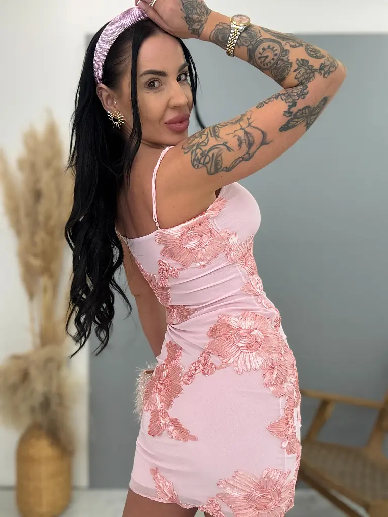 Pántos miniruha 3D virágokkal díszítve INGRID - next