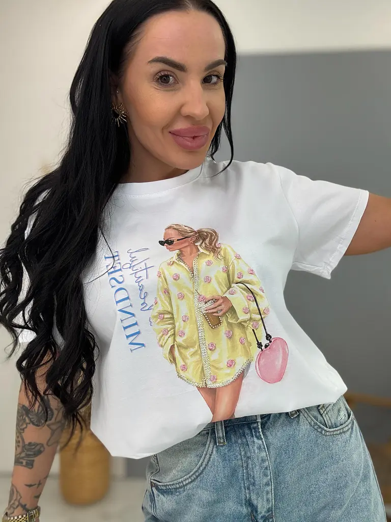 Fehér póló kövekkel  ELLA - next