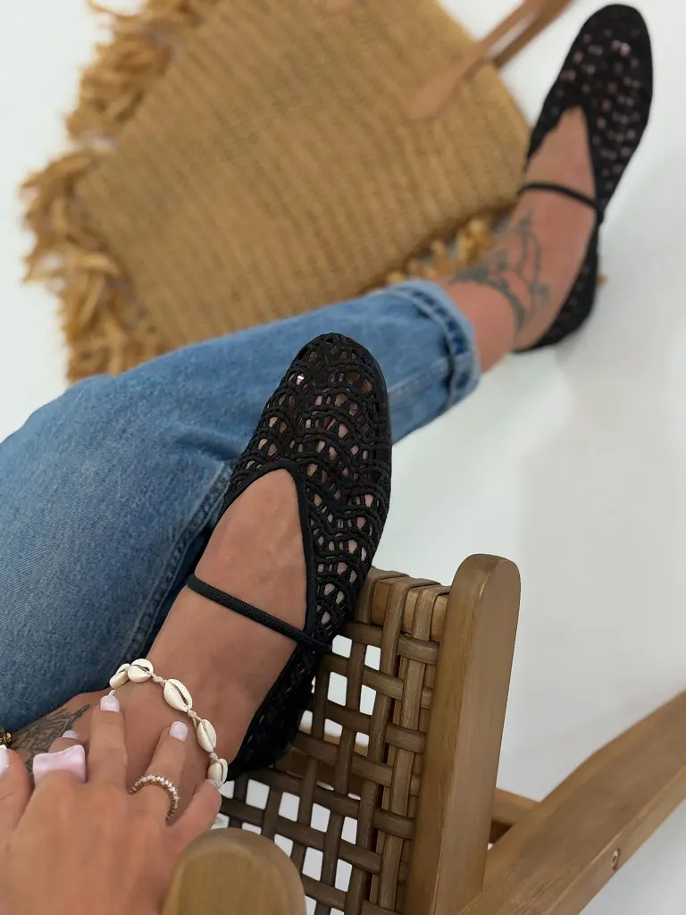 Horgolt balerina cipő ANGELA - next