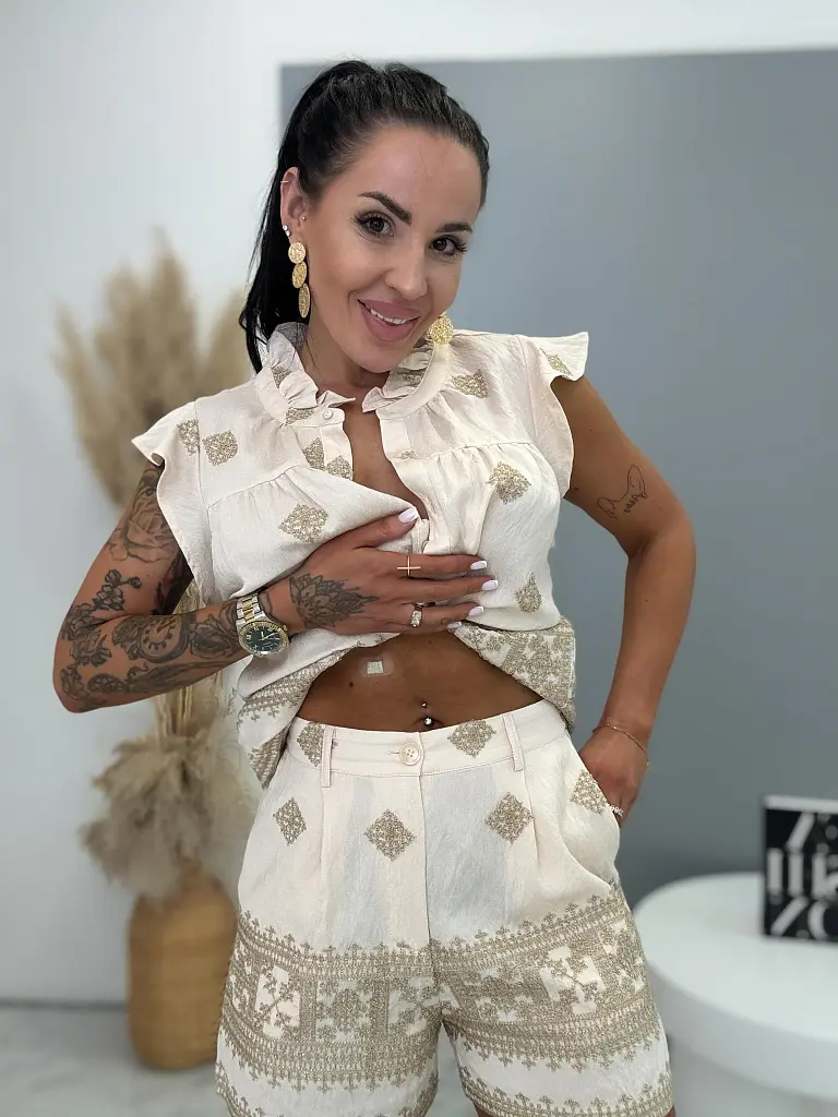 Kétrészes szett csillogó mintával SARA - next