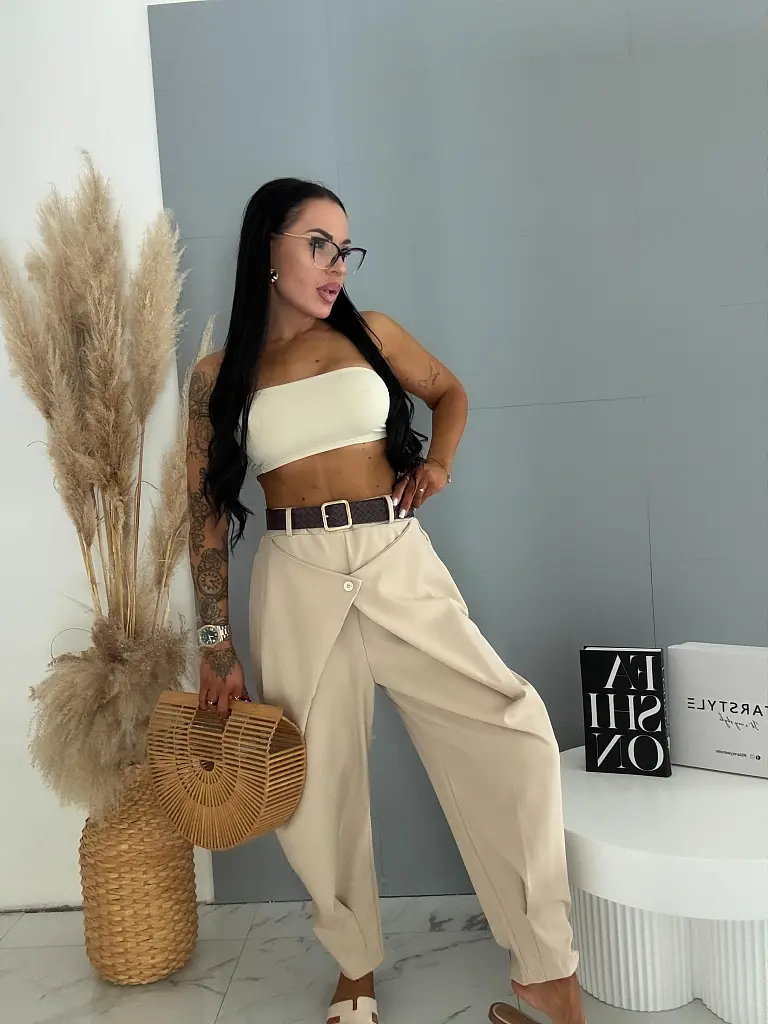 Ballon gumis derekú nadrág övvel LEYLA - next